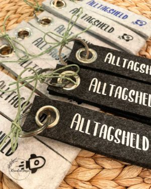 Personalisierter Schlüsselanhänger mit Wunschtext (einseitig)