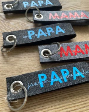 Personalisierter Schlüsselanhänger „Family“ mit Namen