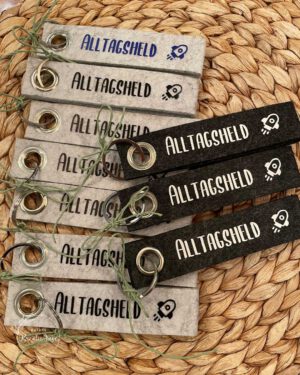 Personalisierter Schlüsselanhänger mit Wunschtext (einseitig)