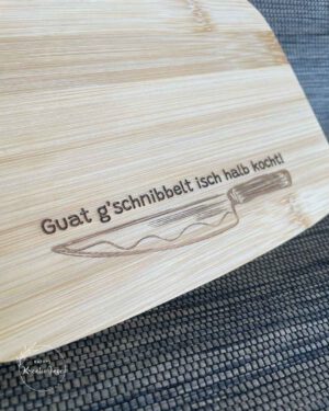 Vesper- & Schneidebrett aus Bambus